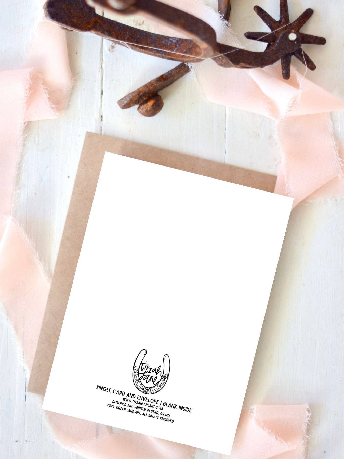 Another Year Around the Sun Western Birthday Card — Cowgirl Birthday Card for Her