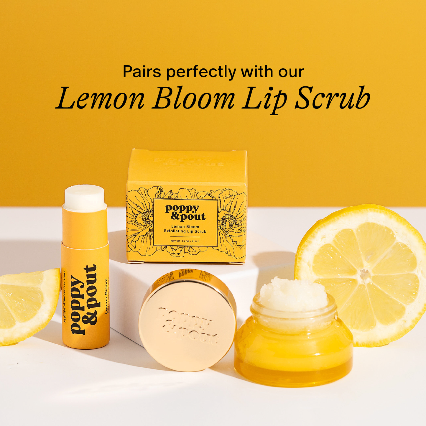 Poppy and Pout Lip Balm, Lemon Bloom