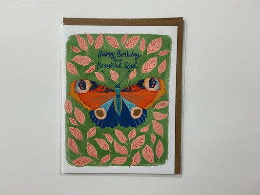 Dream Folk Happy Birthday Butterfly Greeting Card