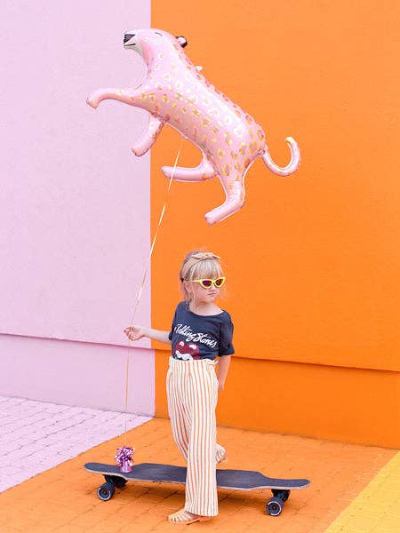 Pretty Wild Pink Leopard Foil Balloon 40 in.