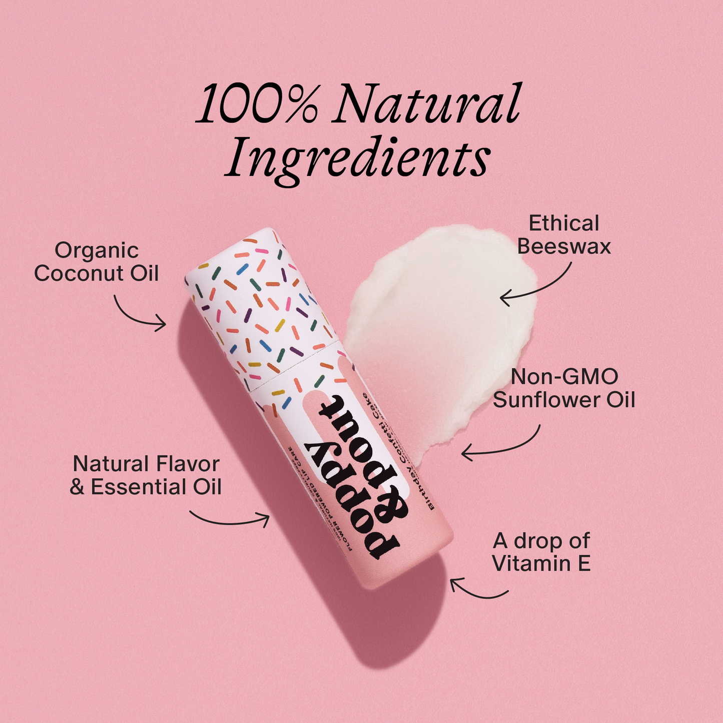 Poppy and Pout Lip Care Duo, Birthday Confetti Cake