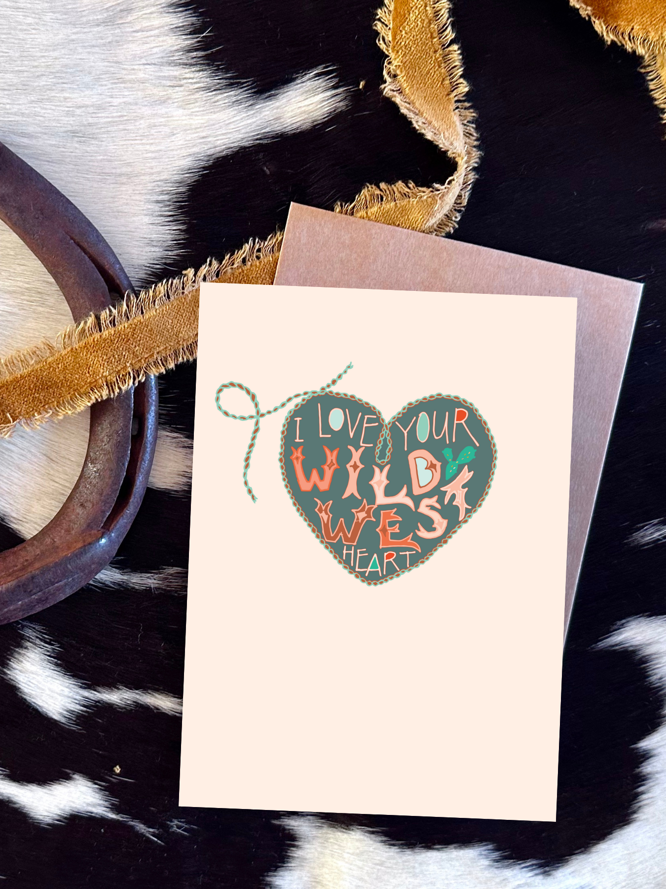 I Love Your Wild West Heart Valentines Card Western