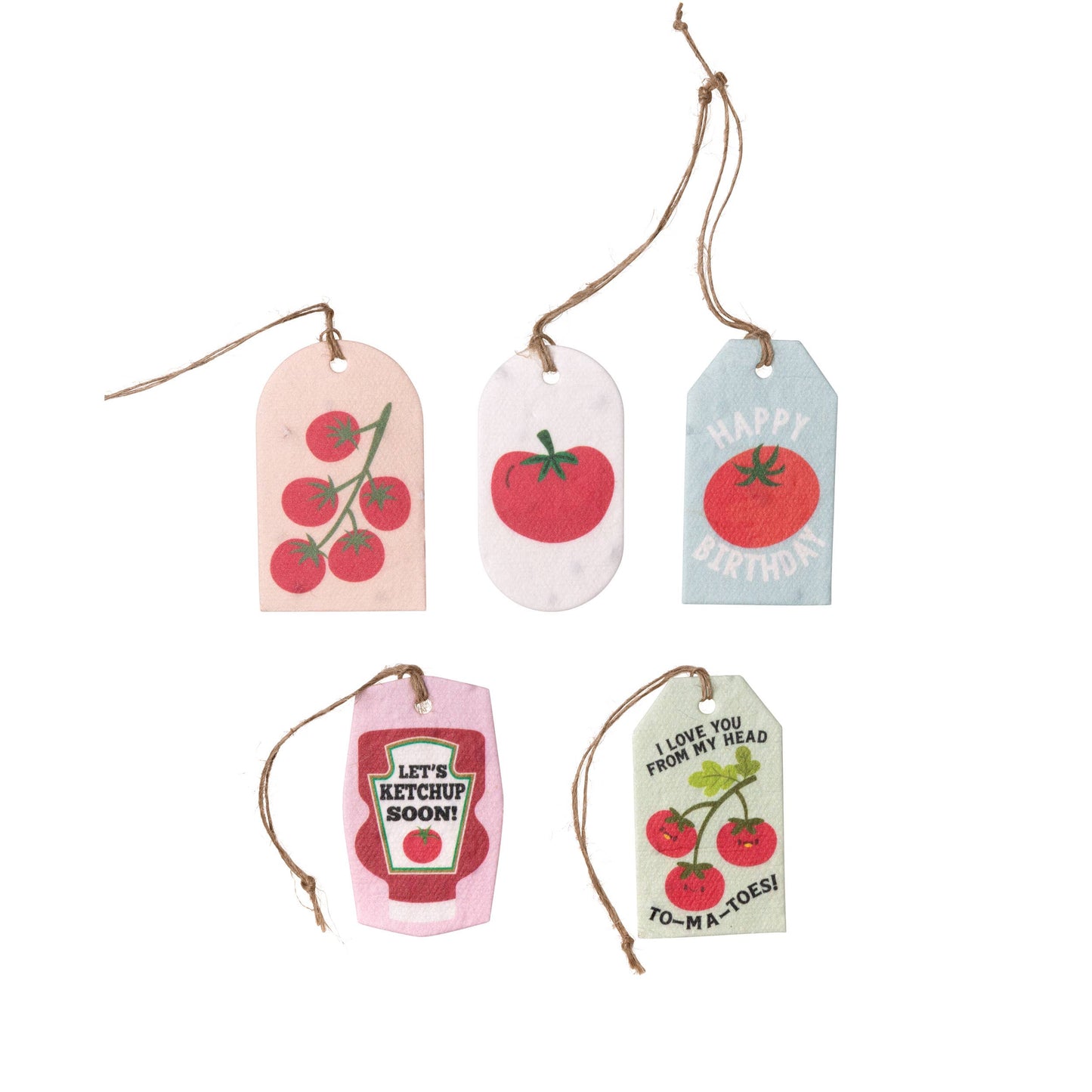Plantable Seed Gift Tags - Vintage Seed Design, 5 Gift Tags: Carrots