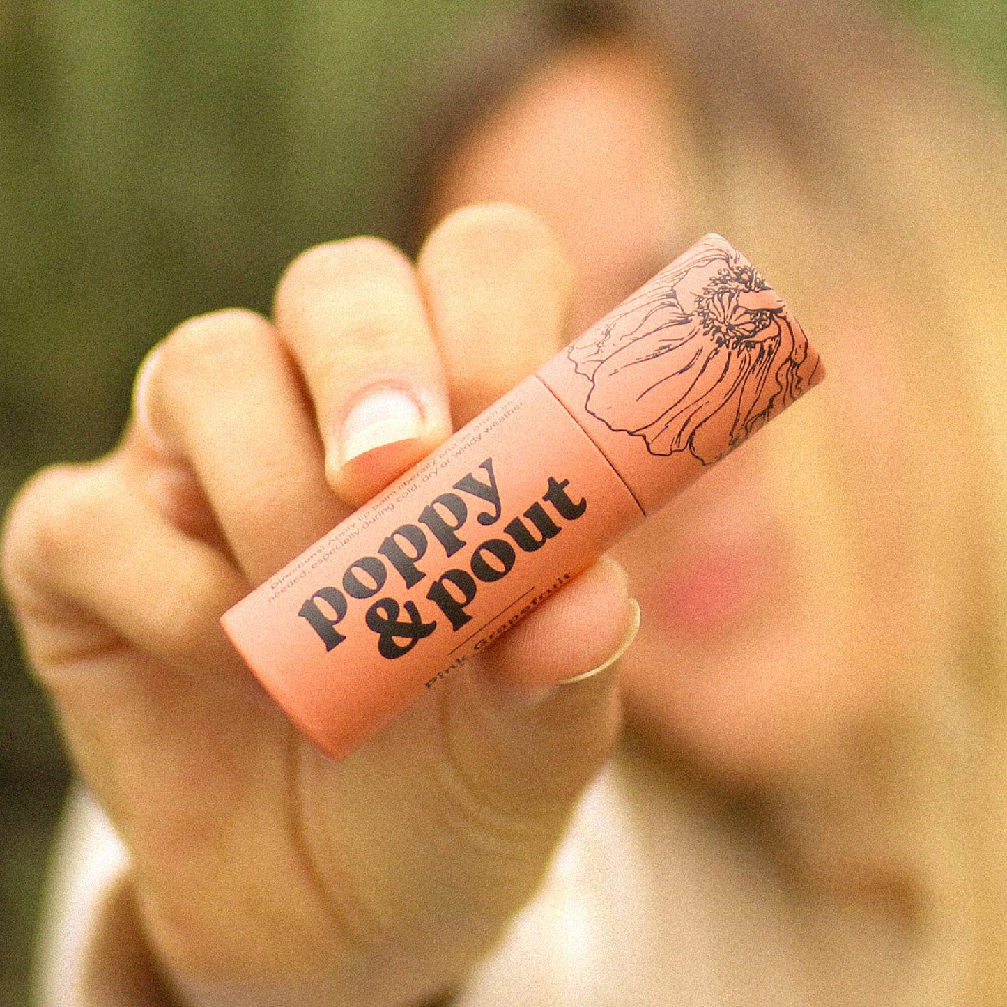 Poppy and Pout Lip Balm, Pink Grapefruit