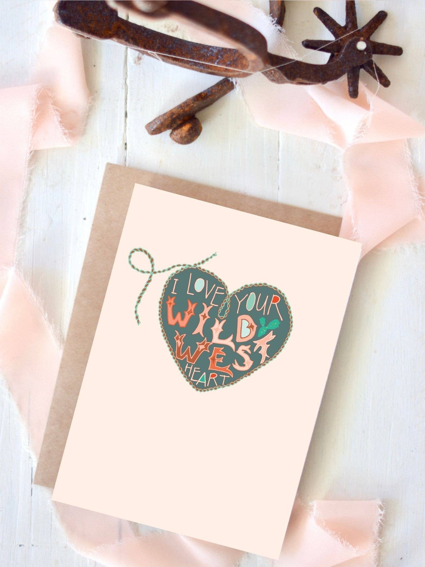 I Love Your Wild West Heart Valentines Card Western
