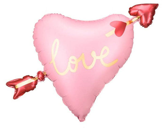Love Struck Heart with Arrow Foil Balloon 19 in.