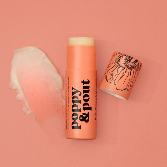 Poppy and Pout Lip Balm, Pink Grapefruit