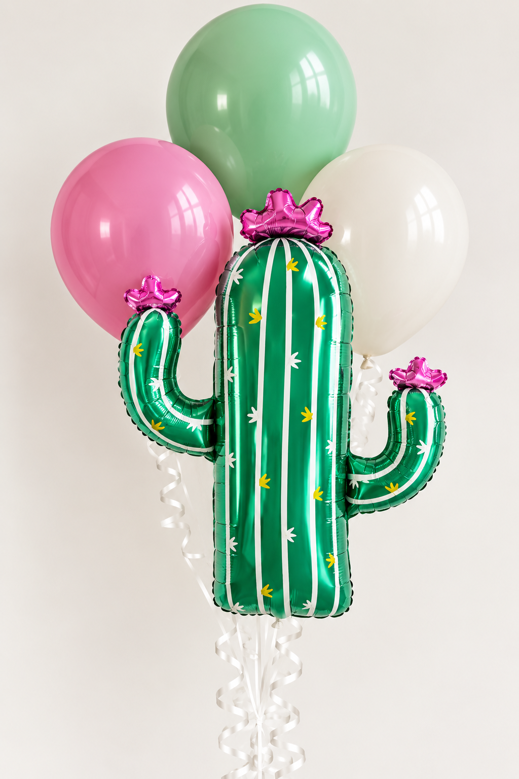 Deluxe balloon bouquet — Lookin Sharp Cactus foil balloon with coordinating latex balloons