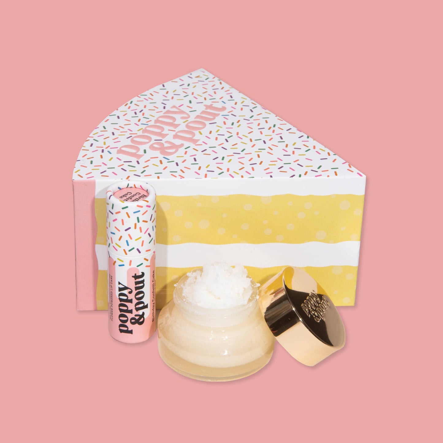Poppy and Pout Lip Care Duo, Birthday Confetti Cake