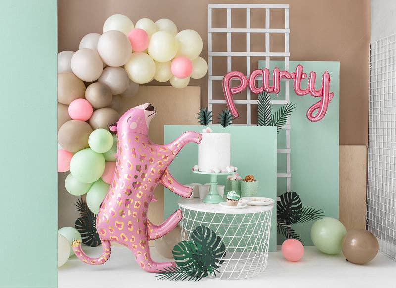 Pretty Wild Pink Leopard Foil Balloon 40 in.