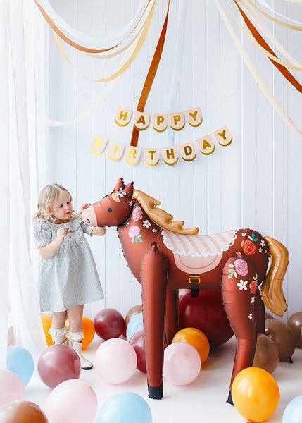 Pony Club Horse Foil Balloon 50 in. PartyDeco USA